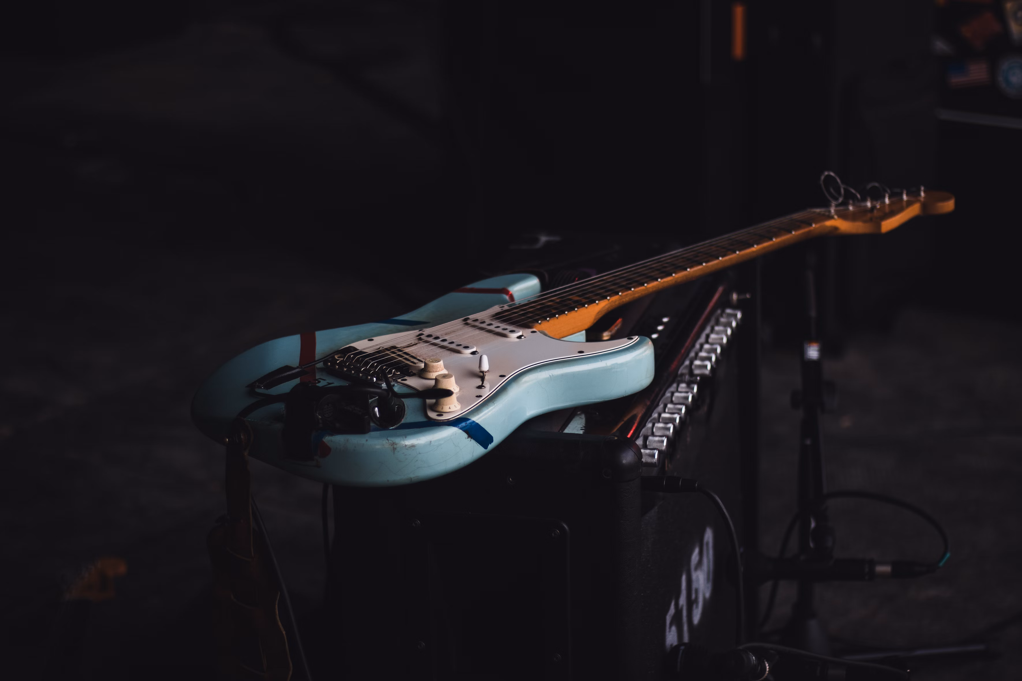 Person playing guitar